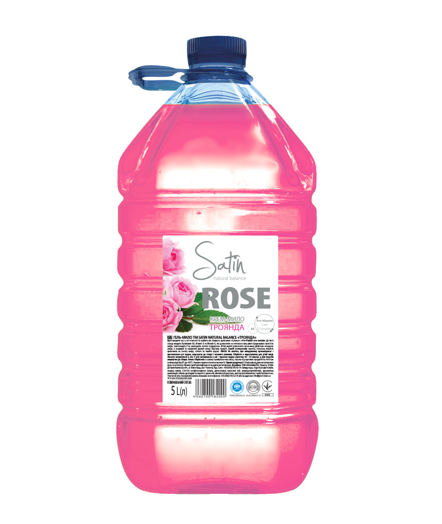 Крем-мило ТМ Satin Natural Balance "Троянда" 5 л